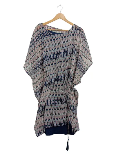 Street One Damen Sommerkleid Kaftan Gr. 38 Ethno Boho Mehrfarbig