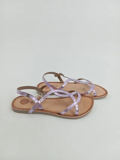 Gioseppo Sandalen Kinder Gr. 36 Lila Casual Riemchensandalen Metallic