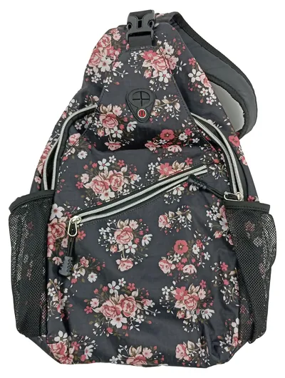 MOSSO Damen Umhängetasche Sling Bag Blumenmuster Mehrfarbig Casual 26x41cm