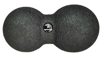 BODYMATE Massageball Doppelball Faszienball Schwarz Triggerpunkt