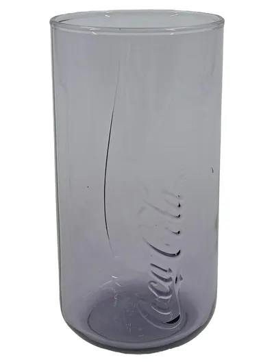 Coca-Cola Trinkglas Retro Transparent Logo Relief 300ml Sammlerglas