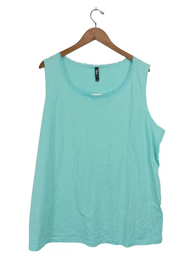 MAXXI BLUE Damen Top Tanktop Gr. 50/52 Türkis Baumwolle Spitze