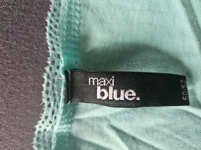 MAXXI BLUE Damen Top Tanktop Gr. 50/52 Türkis Baumwolle Spitze