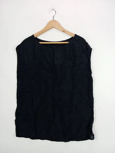 someday. Damen Bluse Gr. 40 Schwarz Casual Ärmellos