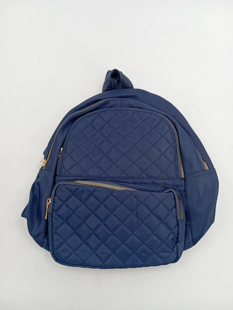 ArtDeco-Trade GmbH Rucksack Blau Gesteppt Damen Nylon Gold Reißverschluss 2