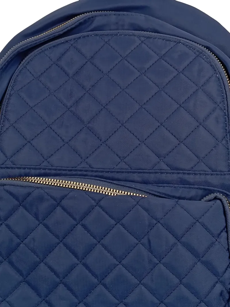 ArtDeco-Trade GmbH Rucksack Blau Gesteppt Damen Nylon Gold Reißverschluss 3