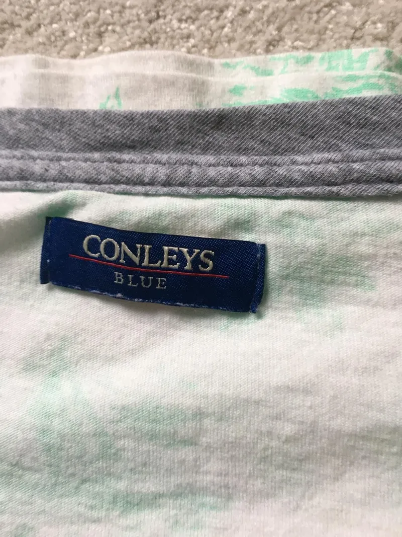 Conleys Damen T-Shirt Hawaii Muster V-Ausschnitt Gr. 34/XS Casual 3