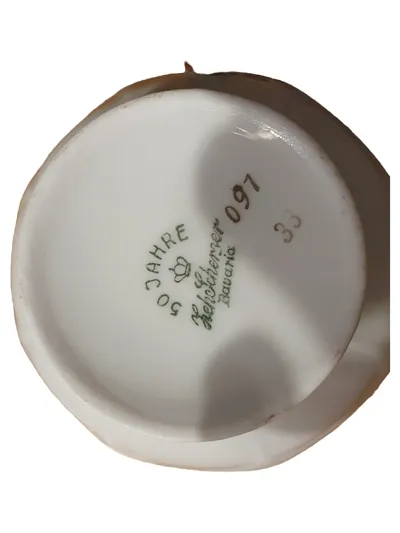 Zeh Scherzer & Co Bavaria Teetasse Porzellan Beige Gold 50 Jahre