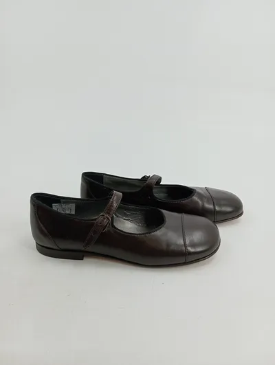 Bonpoint Mädchen Mary Jane Schuhe Leder Dunkelbraun Gr. 32 Ballerinas
