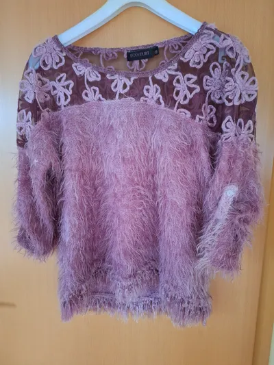 Tristano Onofri Seidenschal Damen Mehrfarbig Pink Gelb Geometrisch