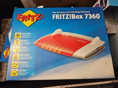 FRITZ!Box Fon WLAN 7360 Router DSL VDSL WLAN N DECT Rot