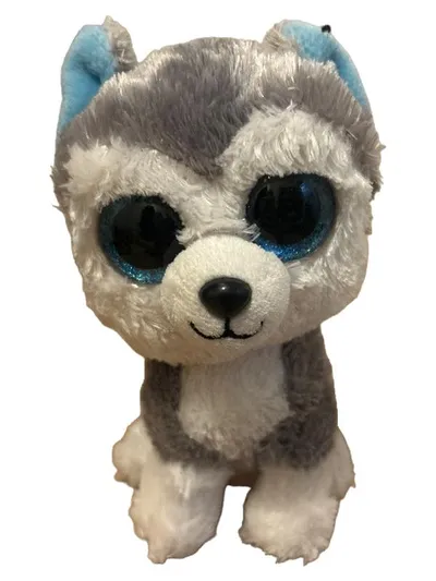 Ty Beanie Boos Slush Hund Kuscheltier Grau 16 cm
