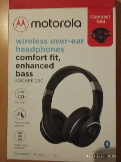 Motorola ESCAPE 220 On-Ear Kopfhörer Bluetooth Wireless Schwarz