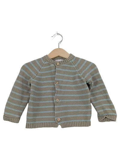 bellybutton Strickjacke Baby Mädchen Gr. 68 Gestreift Mehrfarbig Baumwolle