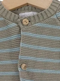 bellybutton Strickjacke Baby Mädchen Gr. 68 Gestreift Mehrfarbig Baumwolle 2