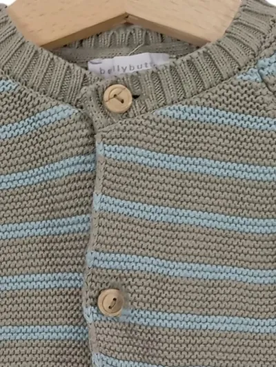 bellybutton Strickjacke Baby Mädchen Gr. 68 Gestreift Mehrfarbig Baumwolle