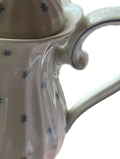 Seltmann Weiden Teeservice Gertrud Porzellan Weiß Blumenmuster Klassisch
