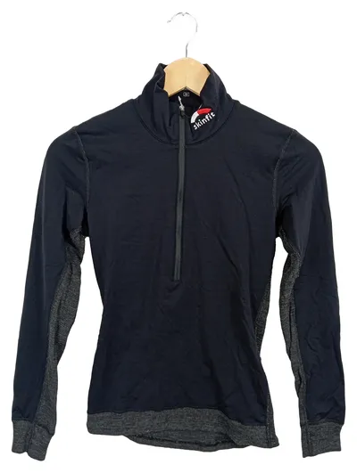 SKINFIT Ski Unterhemd Damen Langarmshirt Schwarz Gr. 34/XS Sportlich