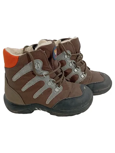 RICOSTA Kinder Schneestiefel Braun Gr. 28 Outdoor Herbst/Winter Fellbesatz