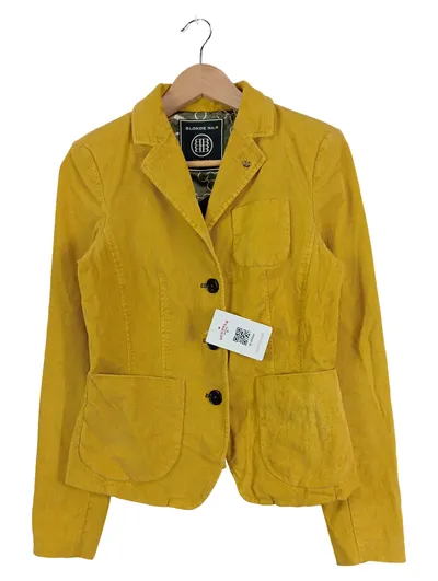 BLONDE NO.8 Damen Blazer Sakko Gr. 36/S Gelb Cord Baumwolle Casual