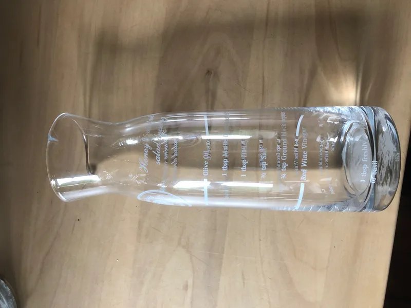 Clayre & Eef Messbecher Karaffe Glas 750ml Transparent mit Skala 2