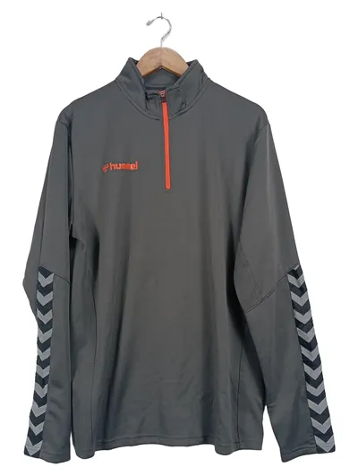 Hummel Herren Trainingsjacke Grau XL Sportlich Polyester