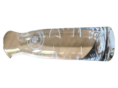 Clayre & Eef Glas Karaffe 1000ml mit Messskala Transparent Dressing Soßen
