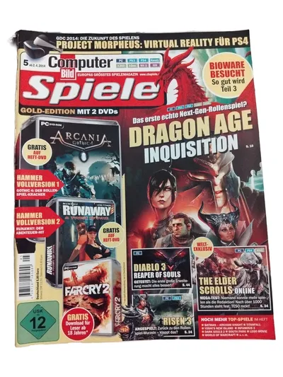 Computer Bild Spiele PS4 Magazin 5/2014 Gold Edition 2 DVDs Rollenspiele