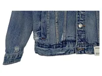 Bershka Herren Jeansjacke Blau Gr. XS Casual Streetwear Uni Baumwolle 3