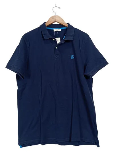 SELECTED HOMME Herren Poloshirt Blau Gr. XL Baumwolle Casual