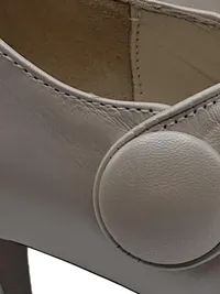 Gabor Mary Jane Pumps Damen Elegant Leder Knopf Absatz 8cm Beige Gr. 40.5 4