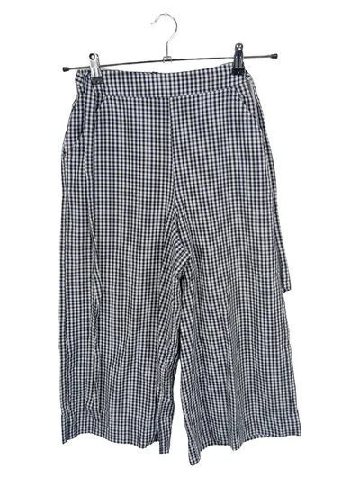 ARMEDANGELS Damen Stoffhose Culotte Gr. XS W26 Blau Kariert Sommer Casual