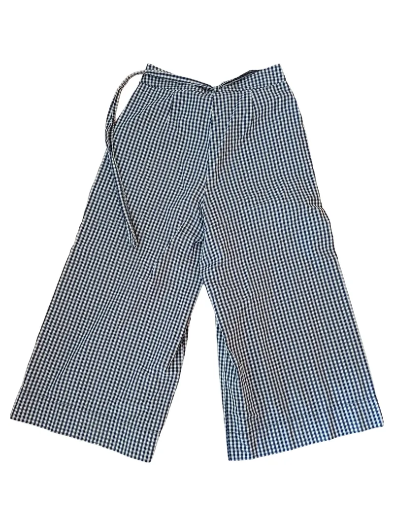 ARMEDANGELS Damen Stoffhose Culotte Gr. XS W26 Blau Kariert Sommer Casual 2