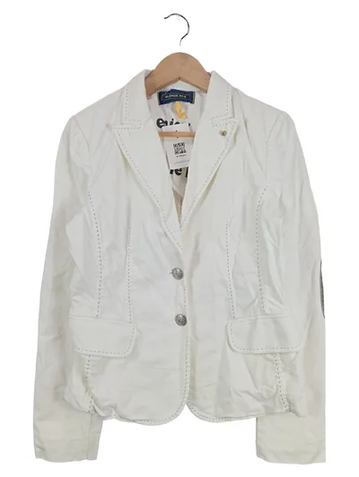 BLONDE NO.8 Damen Blazer Gr. 38 Weiß Modern Ellenbogenpatches