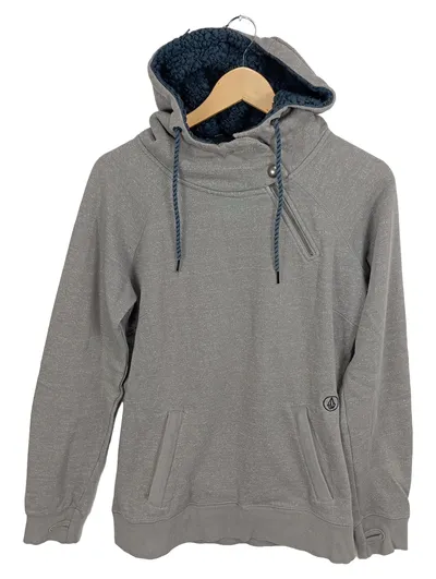 Volcom Damen Kapuzenpullover Hoodie Gr. 38/M Grau Casual