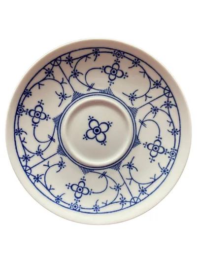 Bareuther BAVARIA Unterteller Fränkisch Blau Porzellan Blumenmuster 15cm