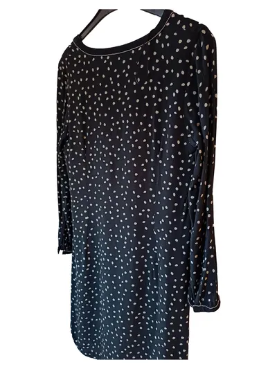 TOM TAILOR Damen Langarmshirt Schwarz Punkte Gr. 42;XL Casual