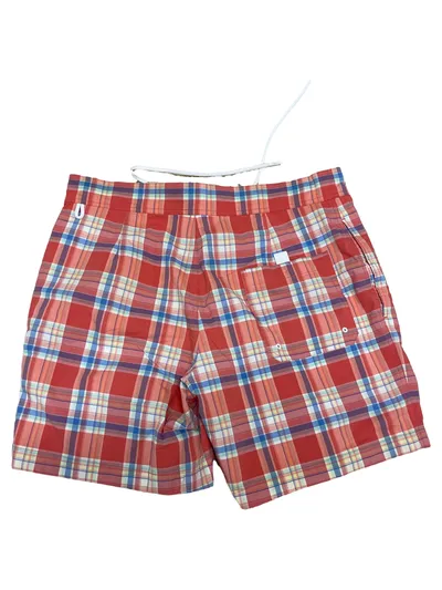 Lacoste Herren karierte Badeshorts Gr. M Mehrfarbig Sportlich