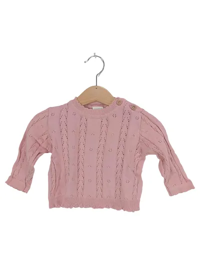 ALANA Strickpullover Mädchen Gr. 68 Rosa Feminin Lochmuster Baby