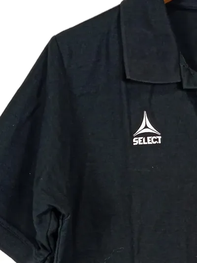 SELECT Herren Poloshirt Kurzarm Sportlich Uni Schwarz Gr. M