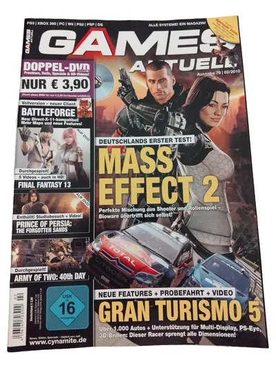 Games Aktuell 02/2010 Mass Effect 2 Test Magazin Deutsch USK 16