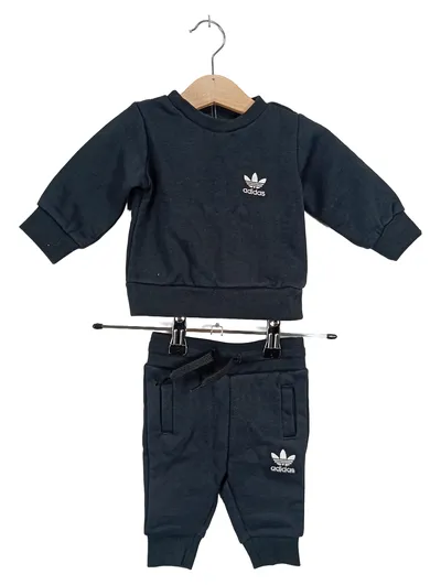 adidas Baby Trainingsanzug Gr. 62 Schwarz Sportlich Baumwolle