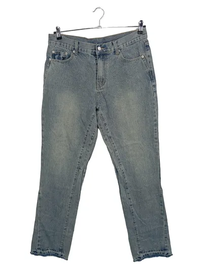 SUMWON Herren Jeans Straight Leg L W34 Blau Casual Denim Hose