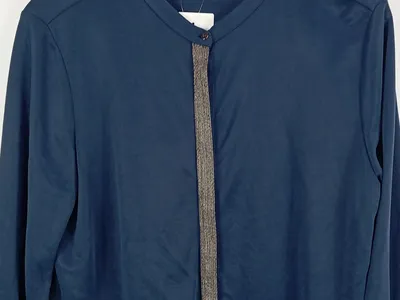 Smith & Soul Damen Langarmshirt Gr. 38/M Blau Casual Modal