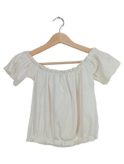 BIK BOK Damen Oberteil Off-Shoulder Weiß Einheitsgröße Top