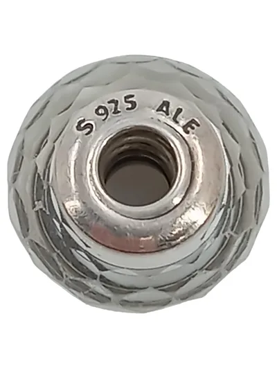 Pandora Charm Anhänger 925 ALE Sterlingsilber Murano Glas Transparent