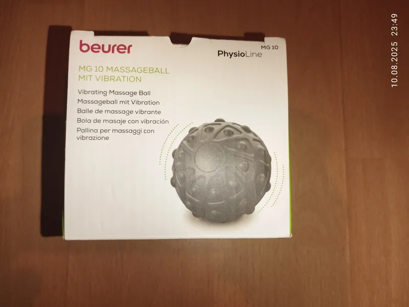 Beurer Massageball MG 10 mit Vibration Faszienball Triggerpunktball Grau 3