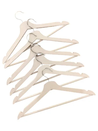 IKEA HÅLLBAR Kleiderbügel Holz 43 cm Weiß 6er Set Hosenbügel