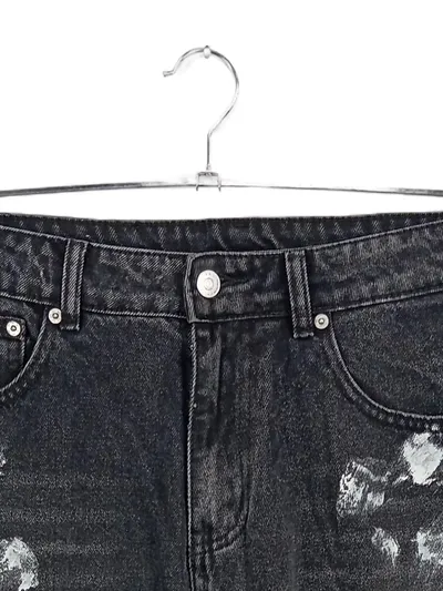 SUMWON Herren Destroyed Jeans Grau Gr. M W32 L31 Streetwear Denim Hose