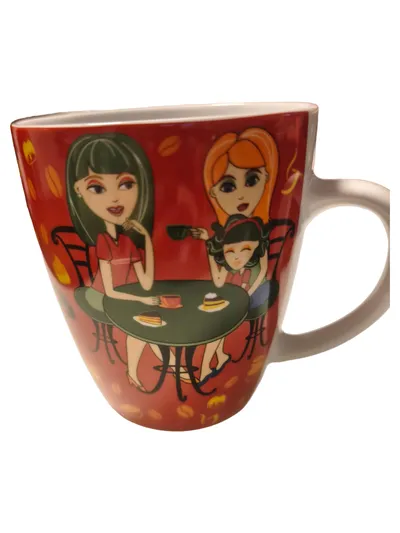 Ritzenhoff Jacobs 12. Edition Tasse Mädchen Retro Rot Porzellan 8cm